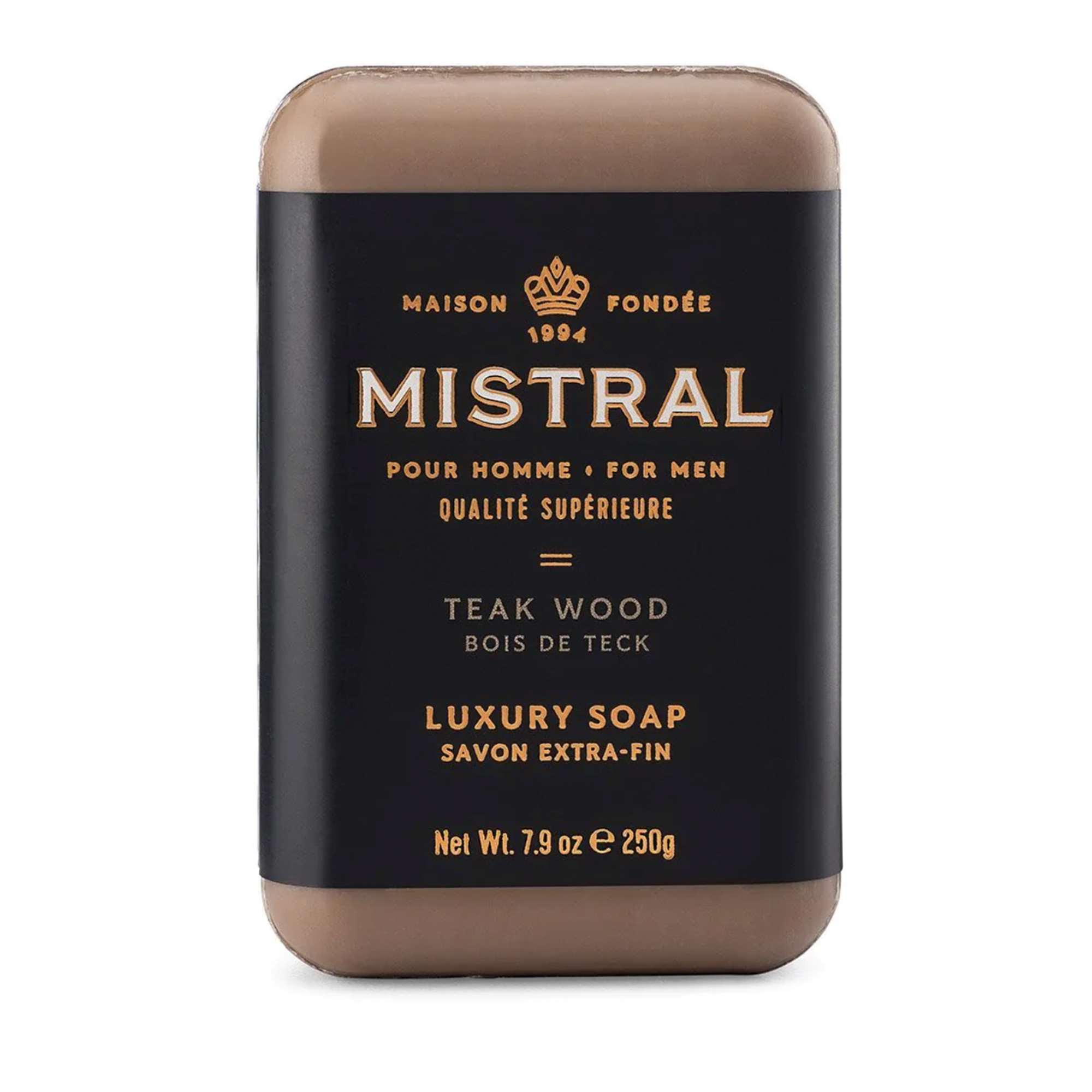 Mistral Men's Hydrating Soap Bar With Glycerine & Grapeseed Oil - 250g