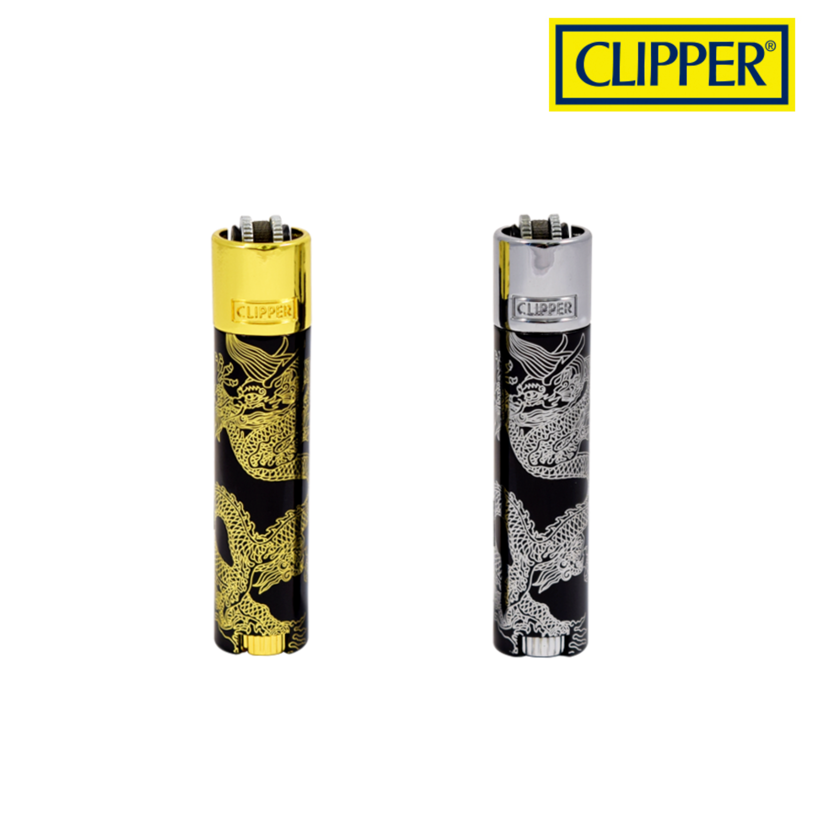 Clipper Super Dragons Metal Single Flame Lighter