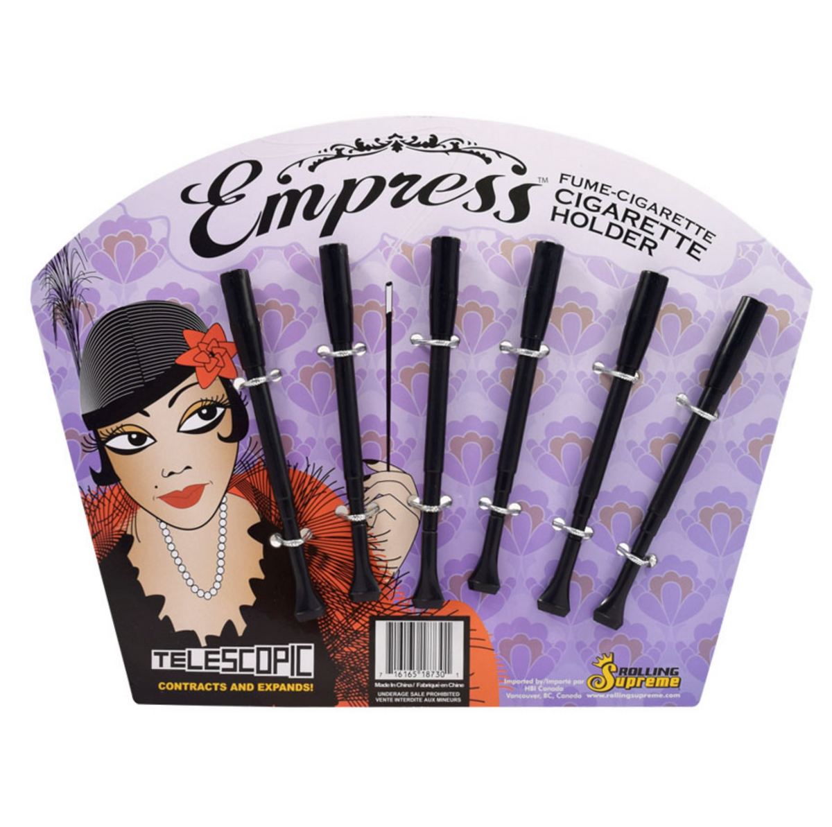 Empress Telescopic Jeweled Cigarette Holder