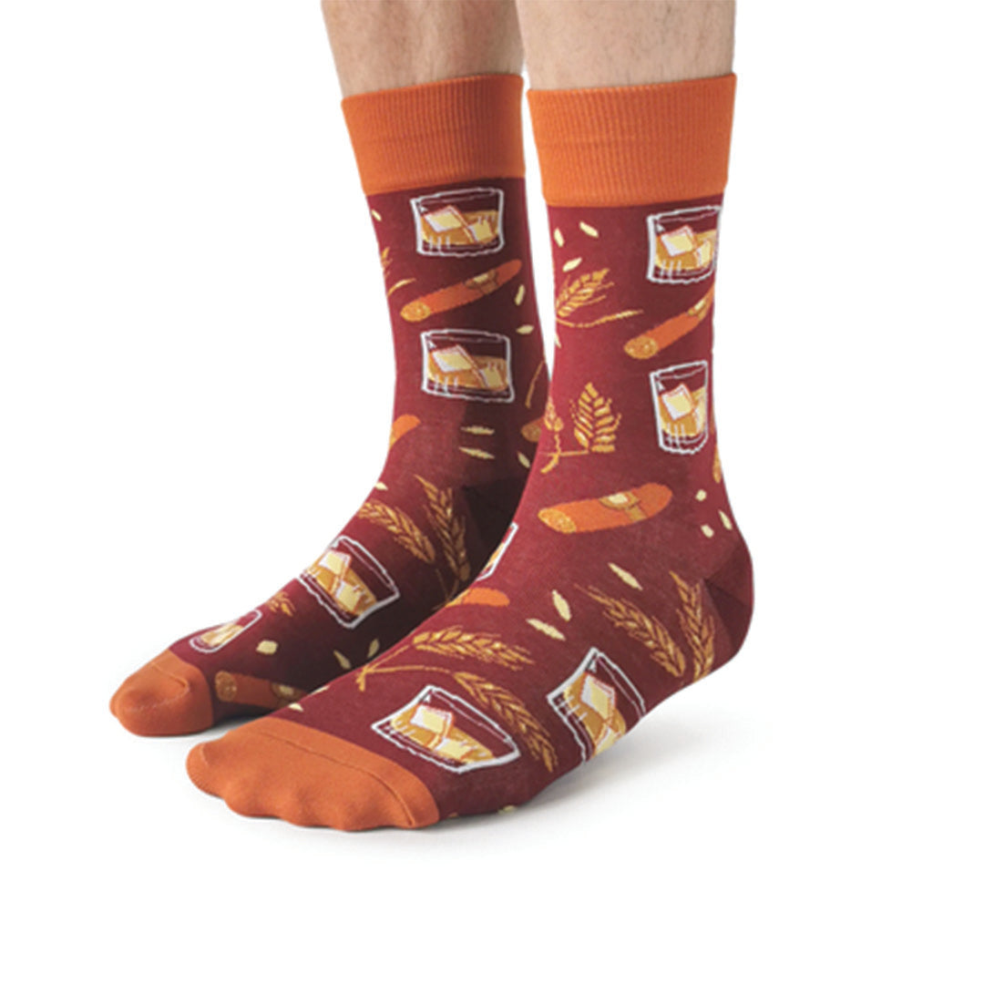 Uptown Calf Length Cotton Trendy Unisex Socks Cigar