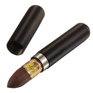Visol Delta Black Matte SS Single Cigar Tube