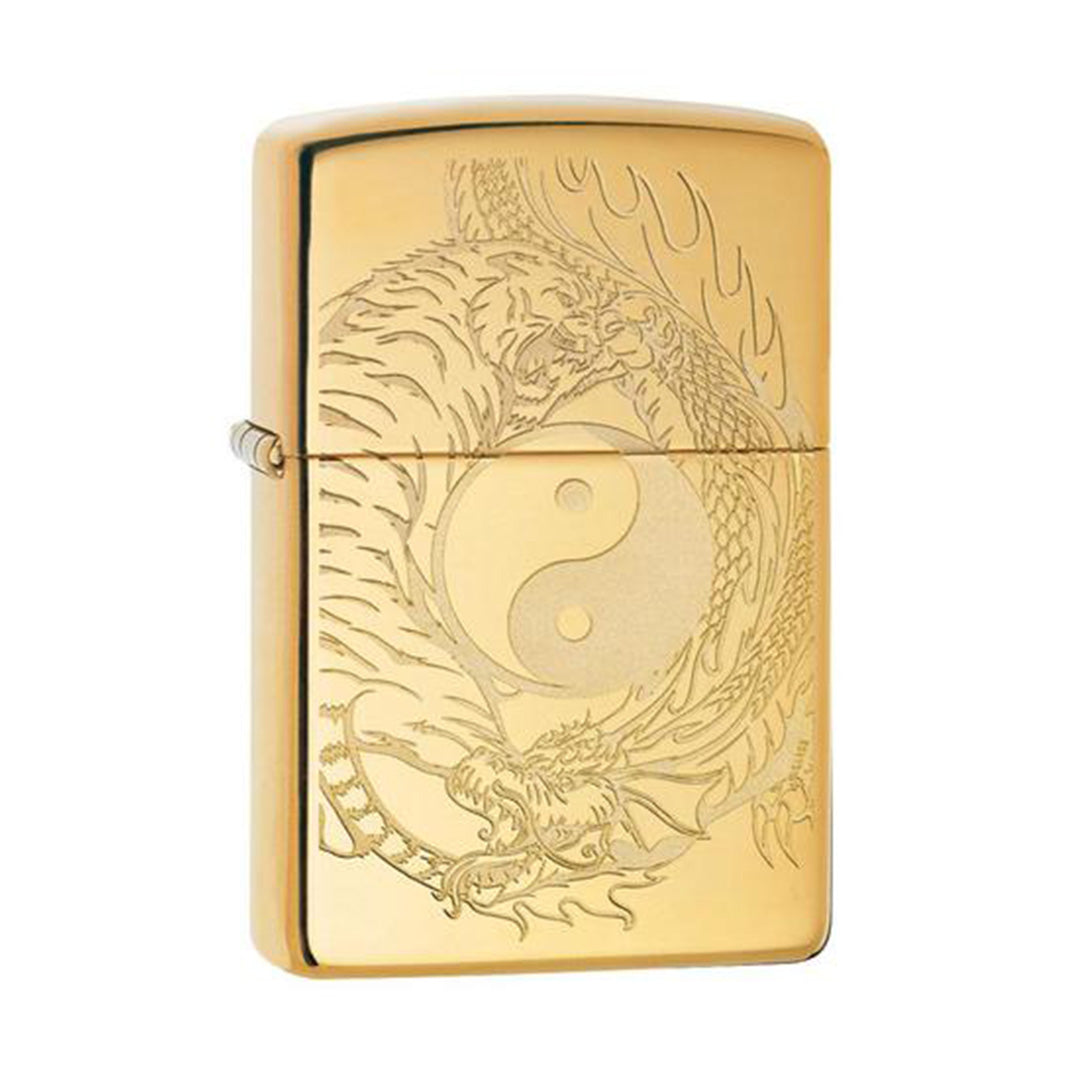 Zippo Tiger Dragon Design Brass Lighter