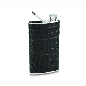 concord-cigar-case-flask-4oz-black-crocodile