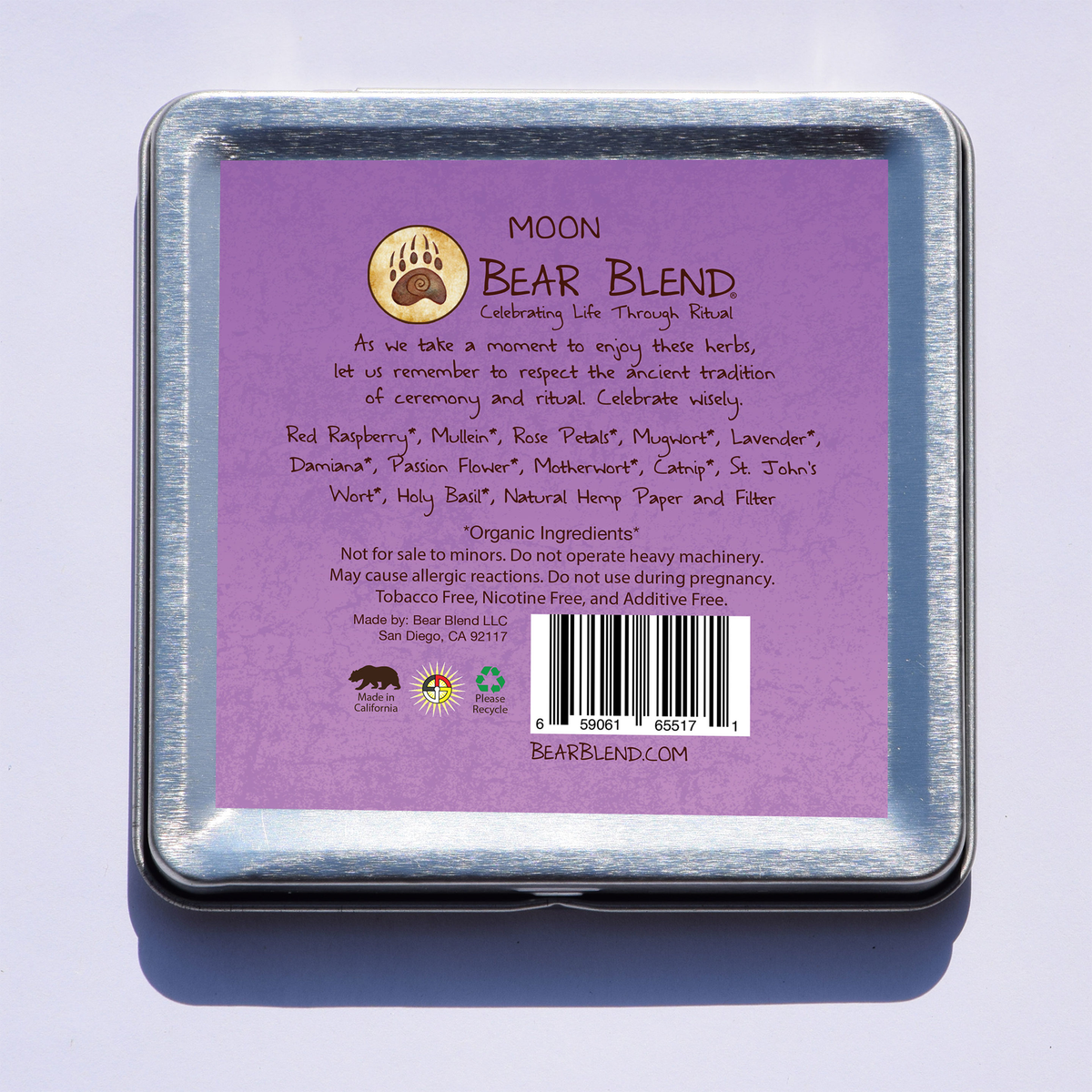  Bear Blend Organics Moon Herbal Ceremonial Blend 22g - Herbal  Smoking Blend - Smokable Herbs - Herbal Tea - Herbal Cigarettes - Herbal  Smoke Blend : Health & Household